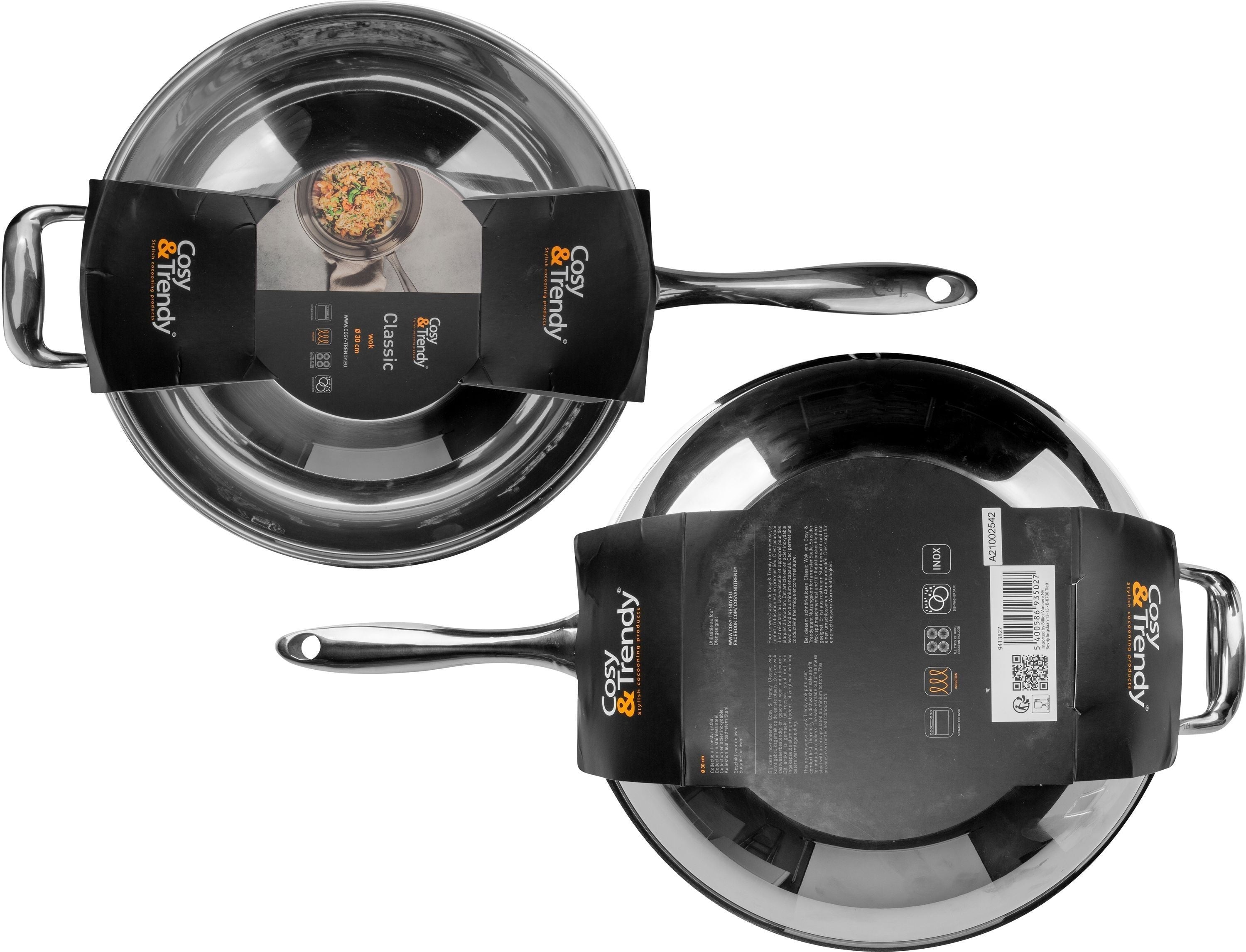 Wok - COSY & TRENDY - CLASSIC - Acier inoxydable - Ø30 cm - Tous feux dont induction afbeelding 4