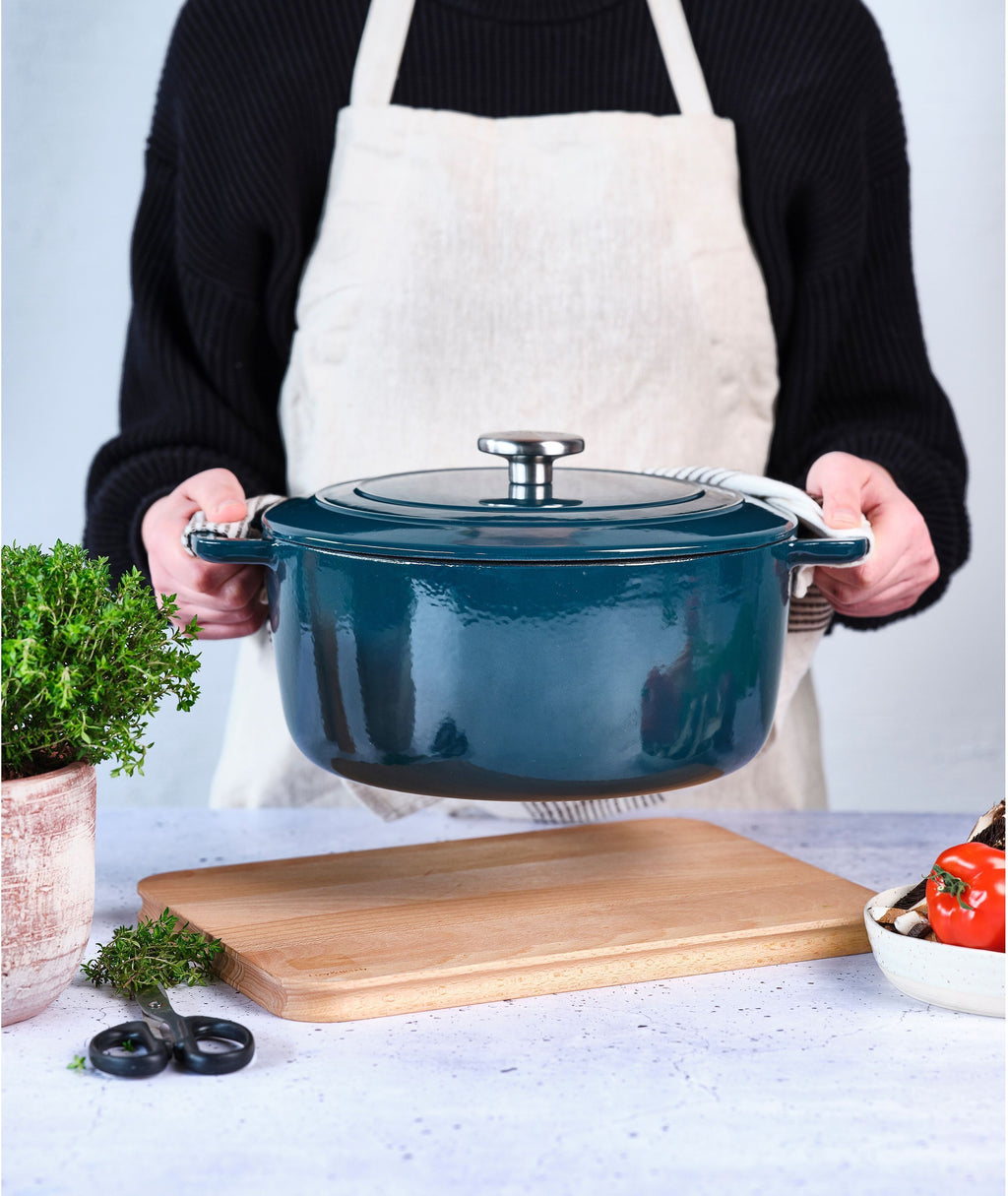 Cocotte avec couvercle - COSY & TRENDY - FONTESTIC - Fonte émaillée- Ø28 cm - 6,15 L - Tous feux dont induction - Bleu afbeelding 4