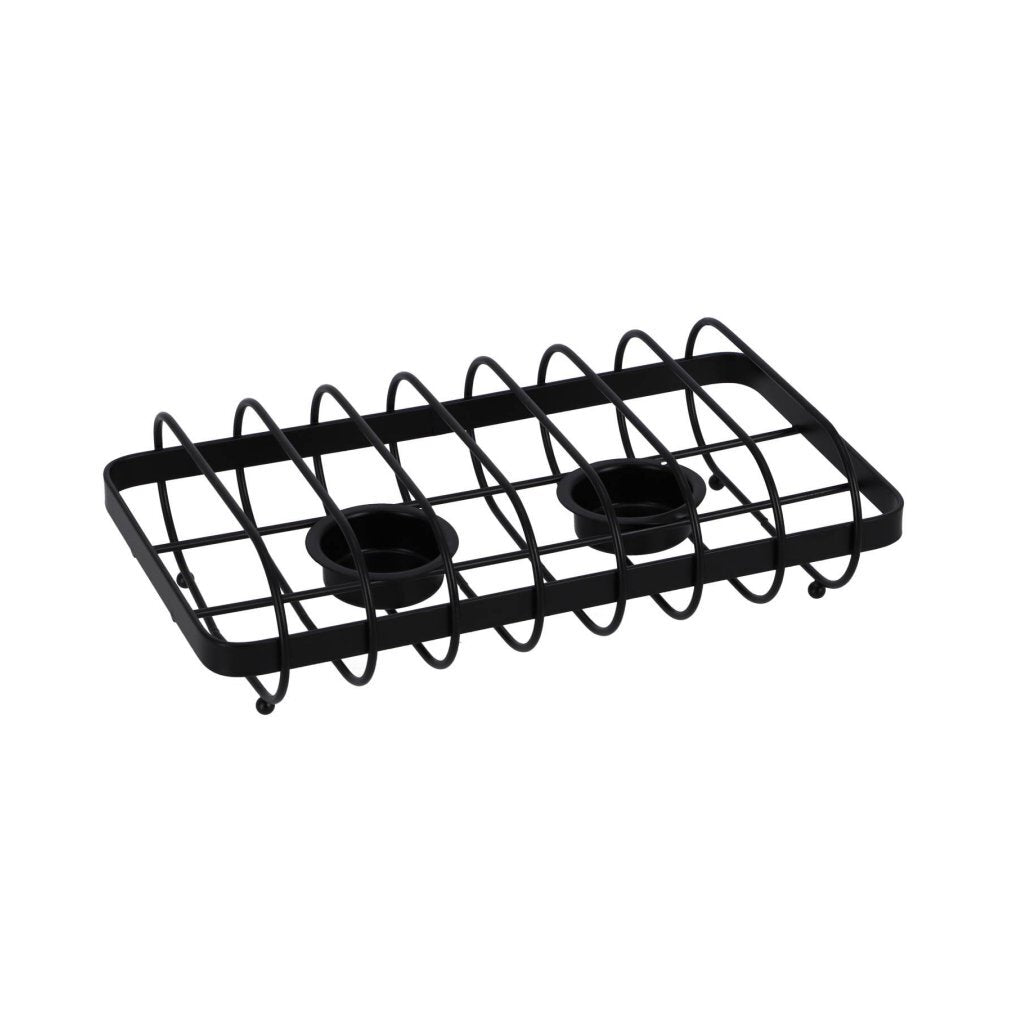 Cosy and Trendy Rechaud + 2 Tealight Holders Black/Wire Steel