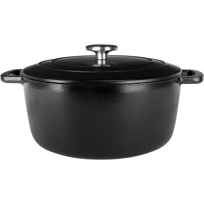 Cocotte avec couvercle - COSY & TRENDY - FONTESTIC - Fonte émaillée- Ø28 cm - 6,15 L - Tous feux dont induction - Noir afbeelding 1