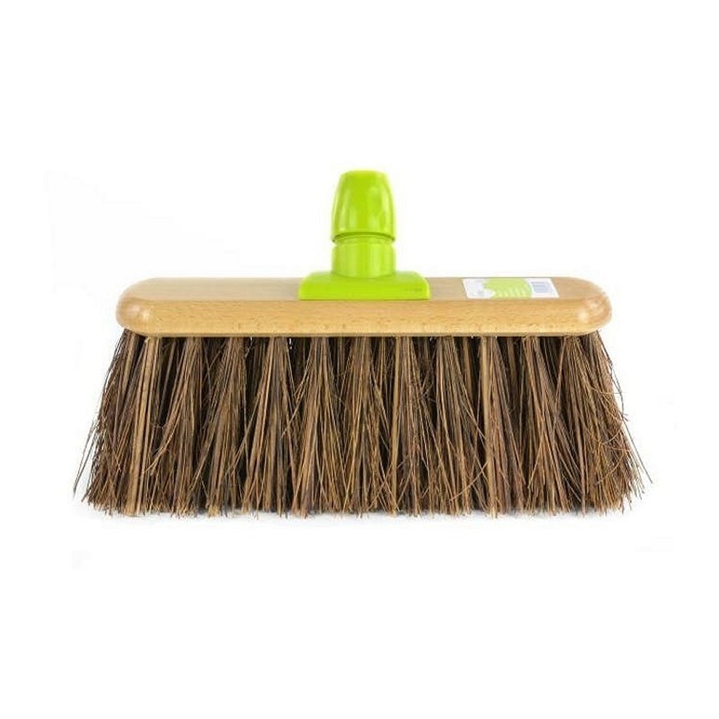 Linea Basin Wooden Street Sweeper 30 cm Green - Durable Bristles