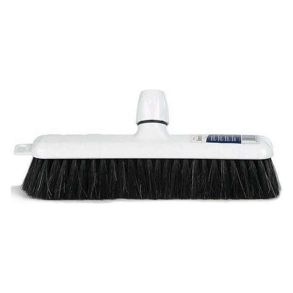 Linea Horsehair Floor Brush 30 cm - White/Black - Easy to Attach Handle