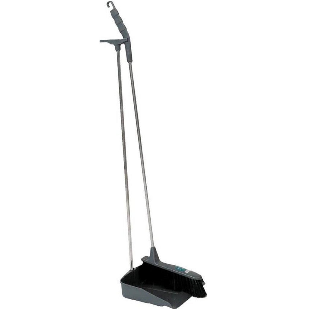 Linea Maria Dustpan and Brush with Handle Grey