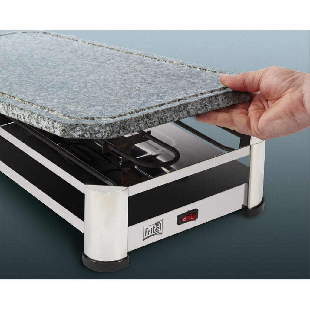 Fritel 142081 Stone Grill Raclette Stainless Steel/Black - For 2-8 People