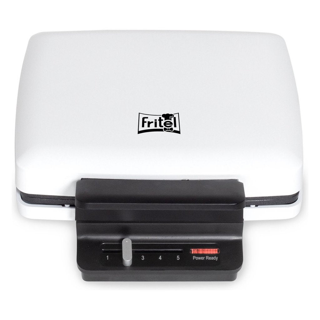 Fritel WA1230 Compact Waffle Maker White/Black - For Traditional Belgian Waffles