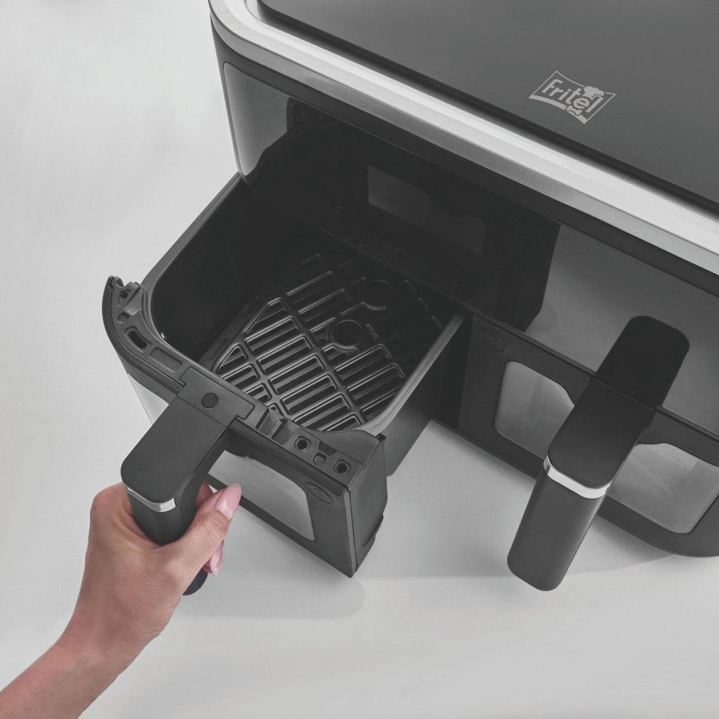 Fritel Airfryer SnackTastic 8480 DUO  Dubbele Heteluchtfriteuse 2x4.5L 2400W Zwart