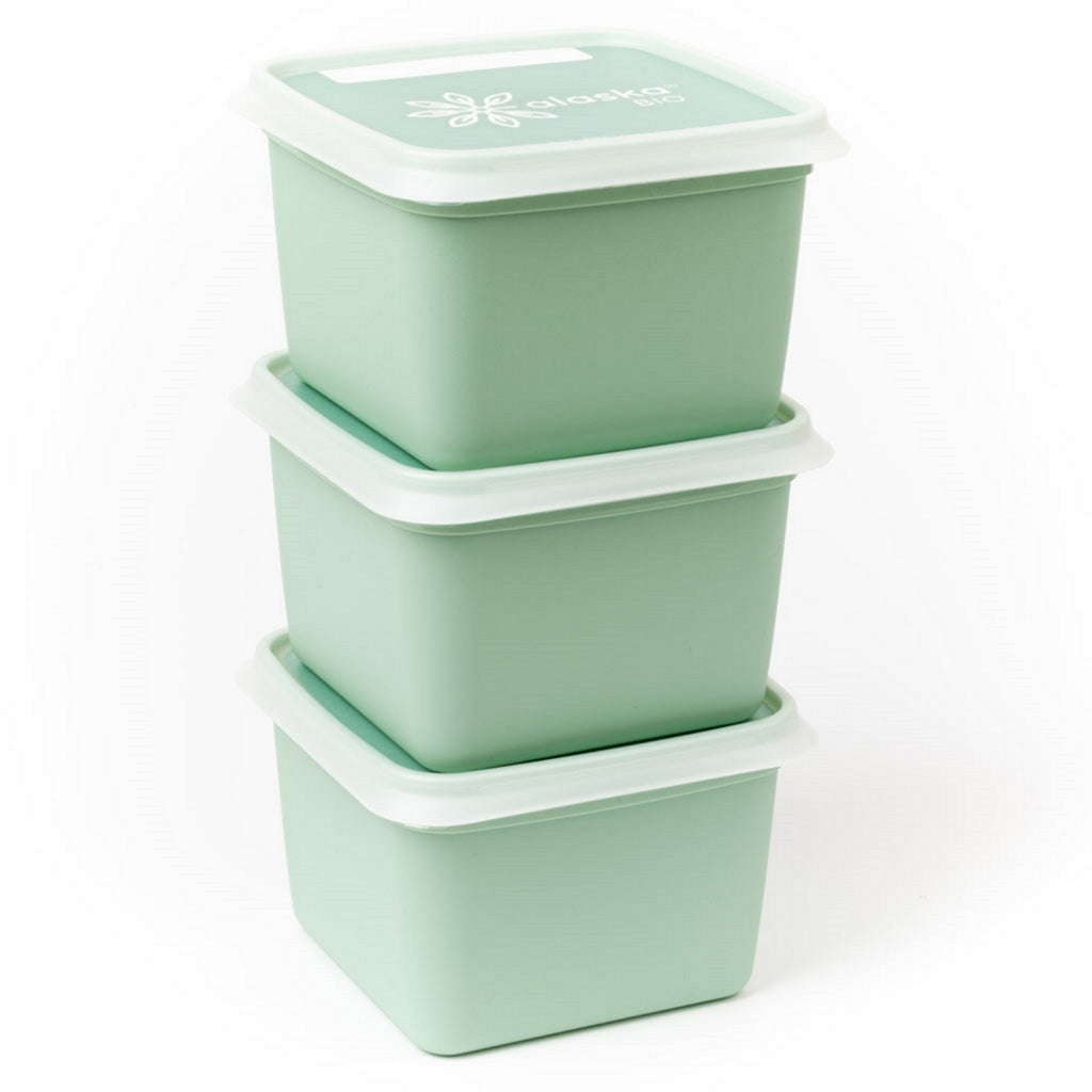 DBP Alaska Square Freezer Boxes 0.75 L 3 Pieces Mint Green