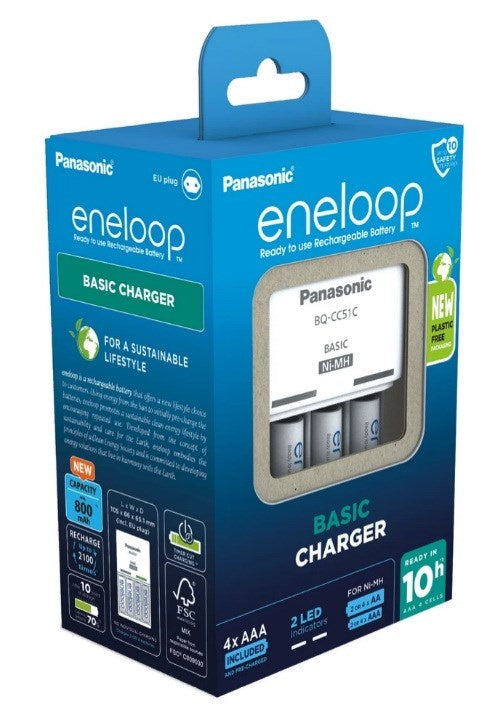 Ladegerät BQ-CC51 mit 4x Micro 800mAh eneloop (52051E04) - 5410853063902 - image 1