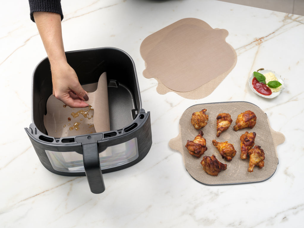 Nostik Airfryer Baking Sheets 2 Pieces Square PFAS Free 24x24cm
