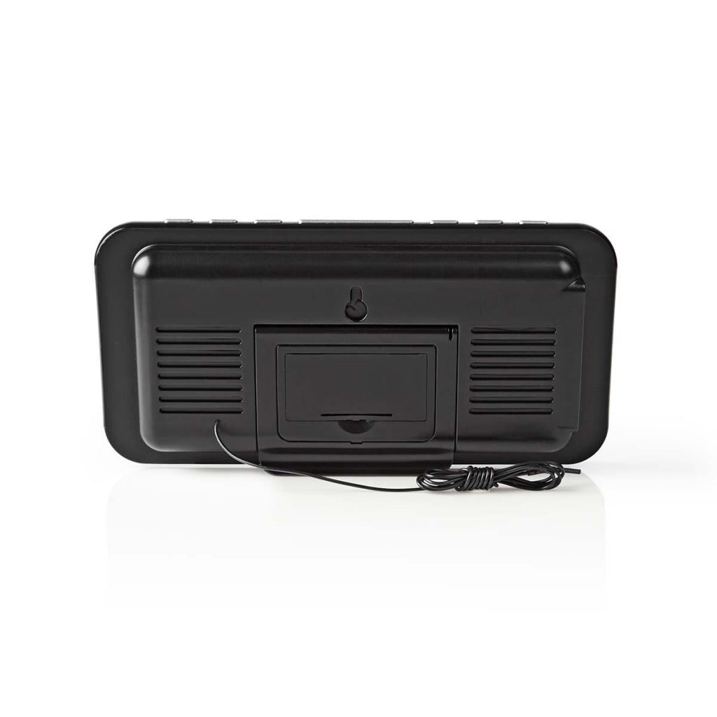 Nedis CLAR004BK Digital Alarm Clock Radio with LED Display and Snooze Function