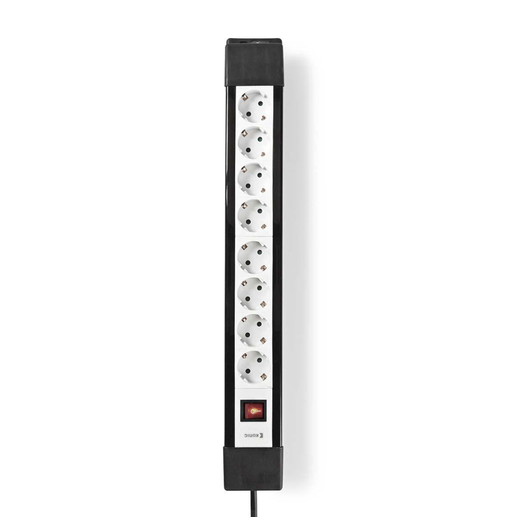 Nedis EXSO830F1PRO Power Strip 8-way 3.00 M Black/White