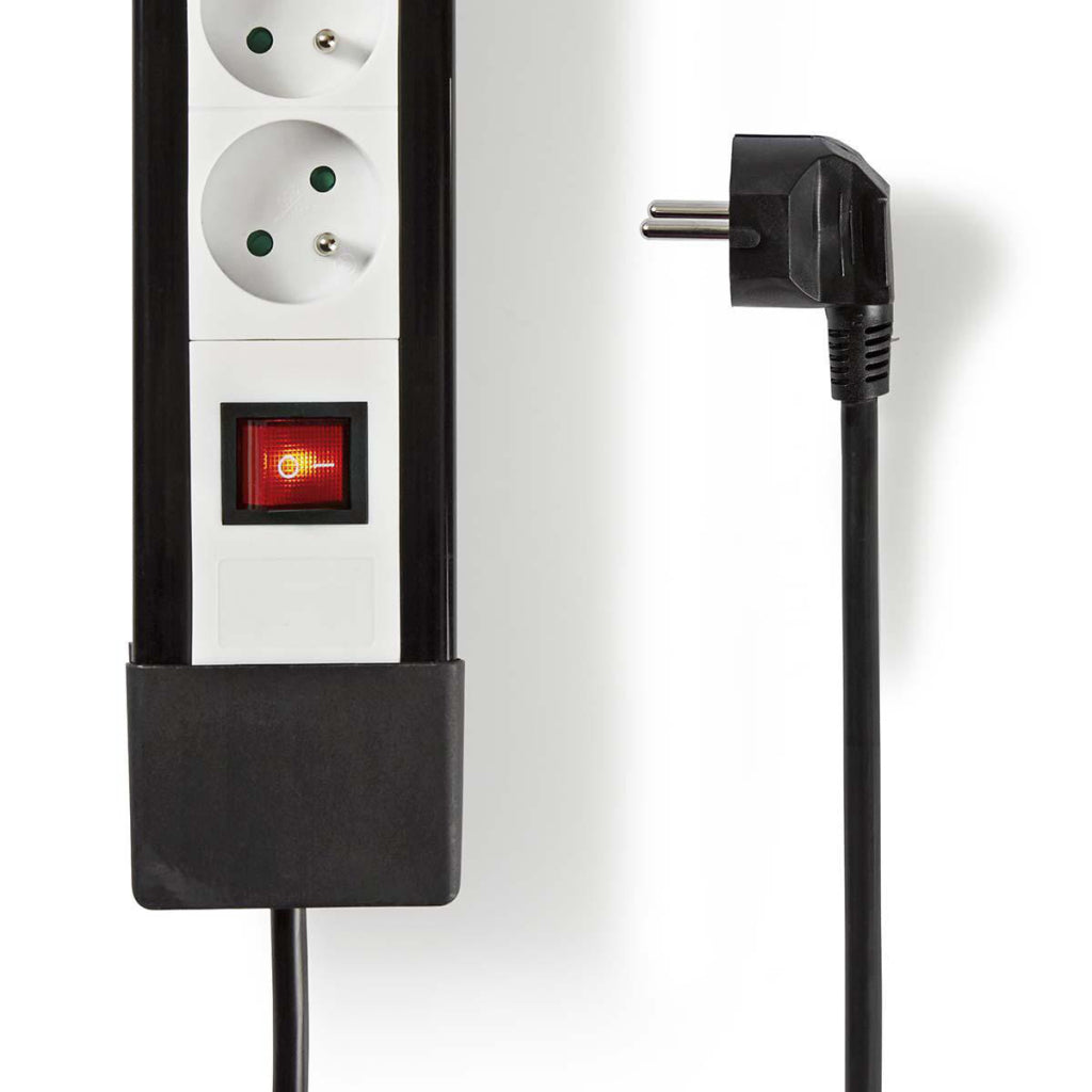 Nedis EXSO830F1PRO Power Strip 8-way 3.00 M Black/White