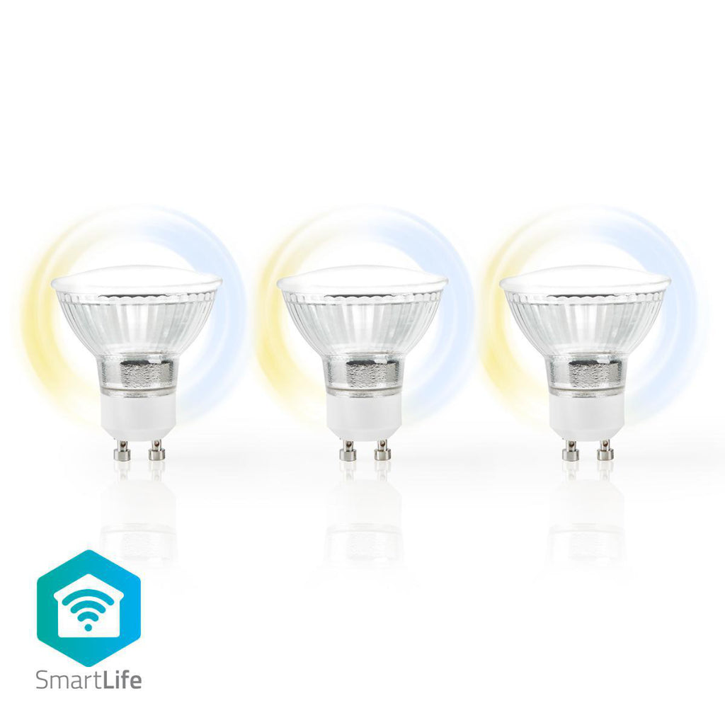 Nedis Wi-Fi Smart LED Lamp Warm to Cool White GU10 3-Pack
