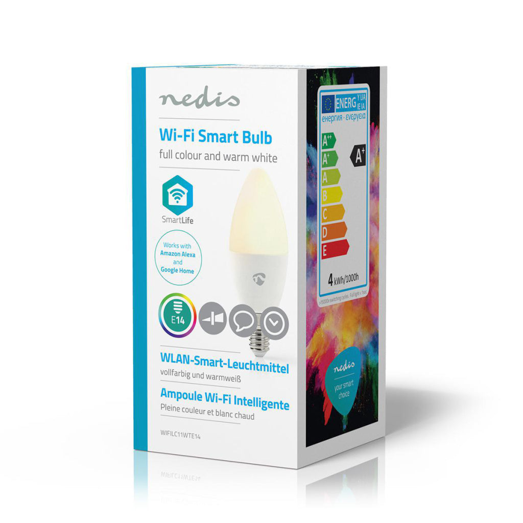 Nedis Wi-Fi Smart LED Bulb E14 Full Colour Warm White WIFILC11WTE14