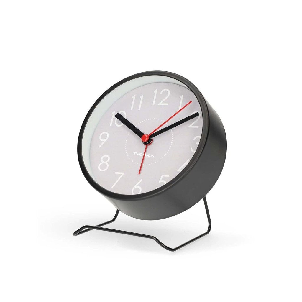 Nedis Analog Desk Alarm Clock Black 130x50mm