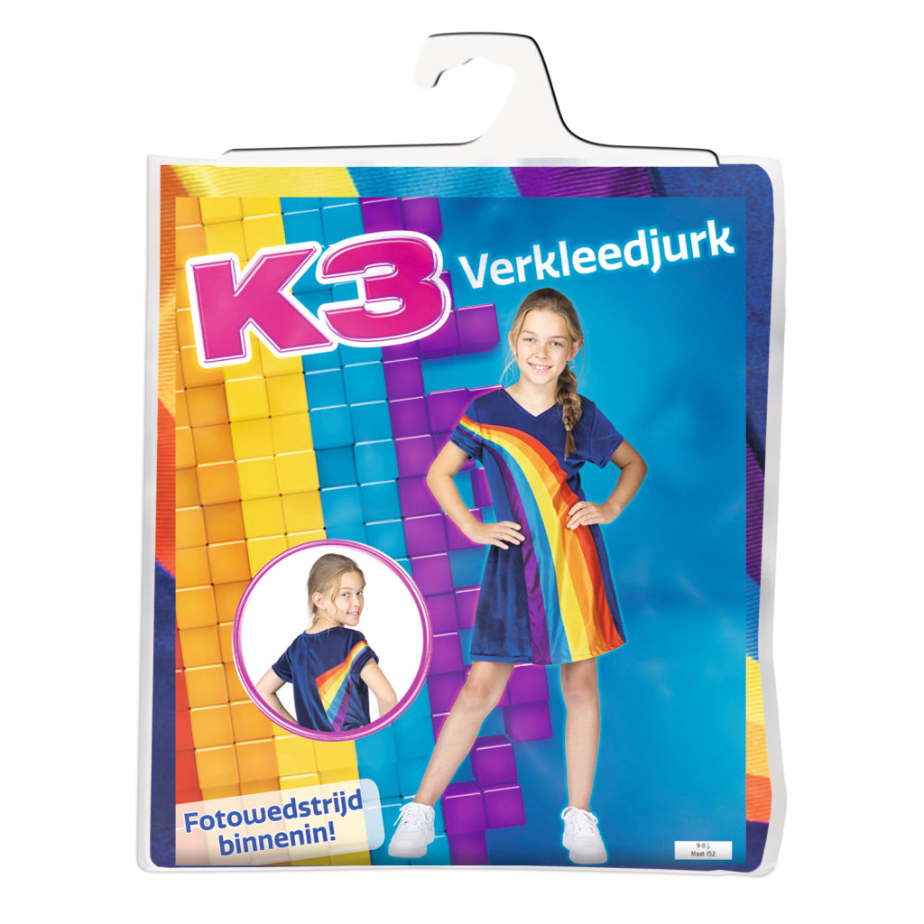 K3 Rainbow Fancy Dress Size 152 for Girls