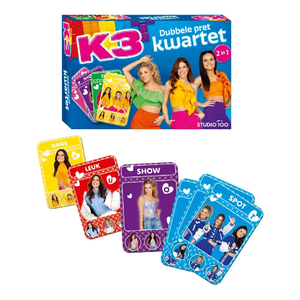 K3 Quartet Card Game for 2-4 Players, Ages 4+, 36 Cards