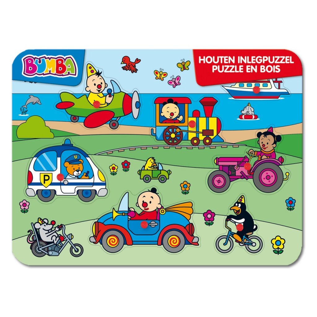 Bumba Wooden Jigsaw Puzzle Vehicles 7 Pieces