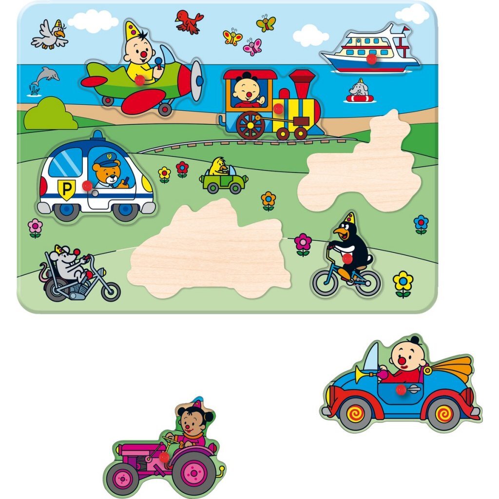 Bumba Wooden Jigsaw Puzzle Vehicles 7 Pieces