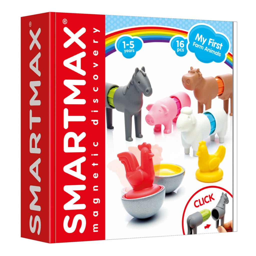 SmartMax My First Farm Animals Magnetic Construction Toy for Ages 12 Months+