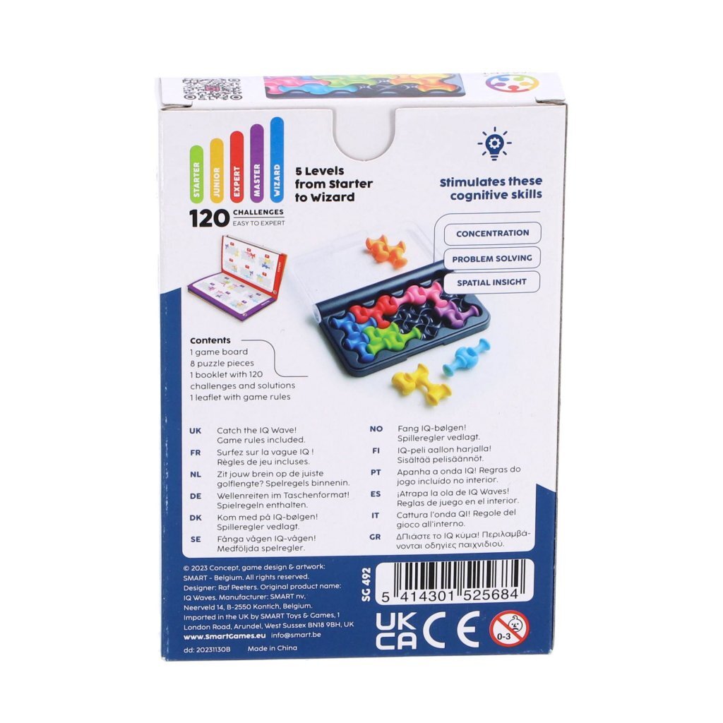 Smart Games IQ Waves Puzzle Game - Brain Game for Ages 6+