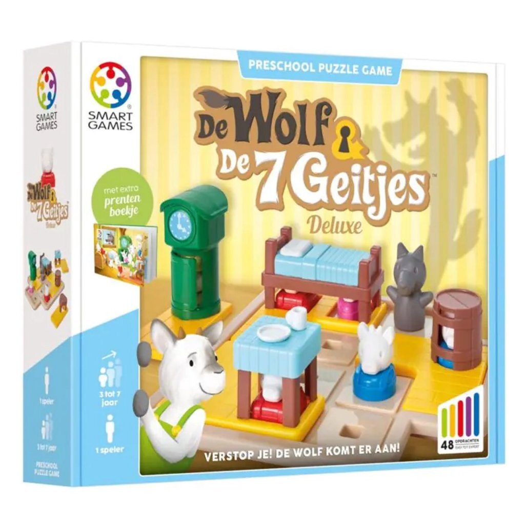 Smart Games The Wolf and the 7 Little Goats - Logic Game for Ages 3-7