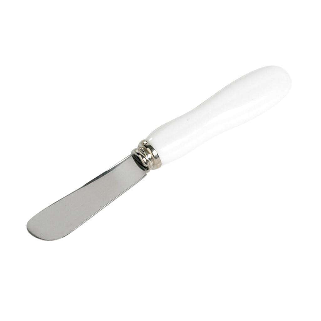CosyandTrendy Butter Knives Set of 6 Stainless Steel/White