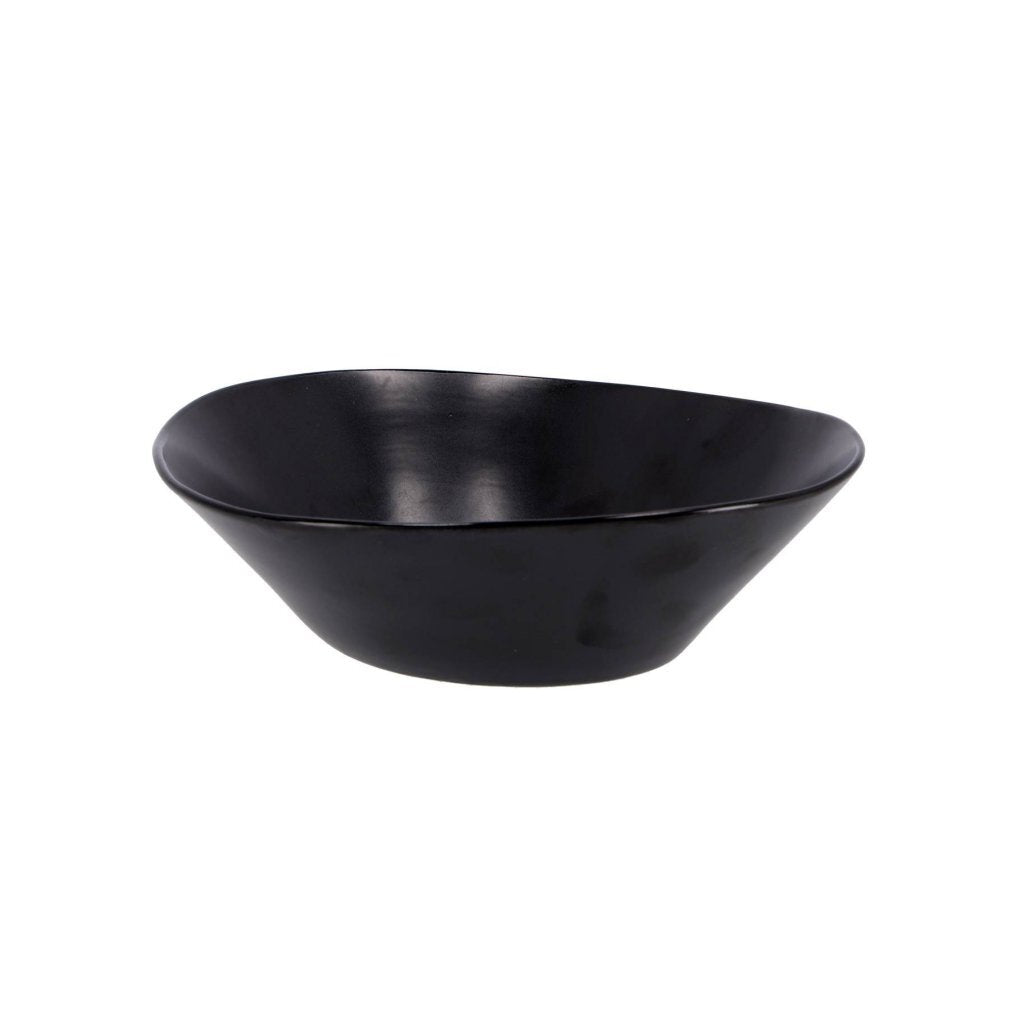 Vongola Salad Bowl Black Ceramic 20.3x17x6.4 cm