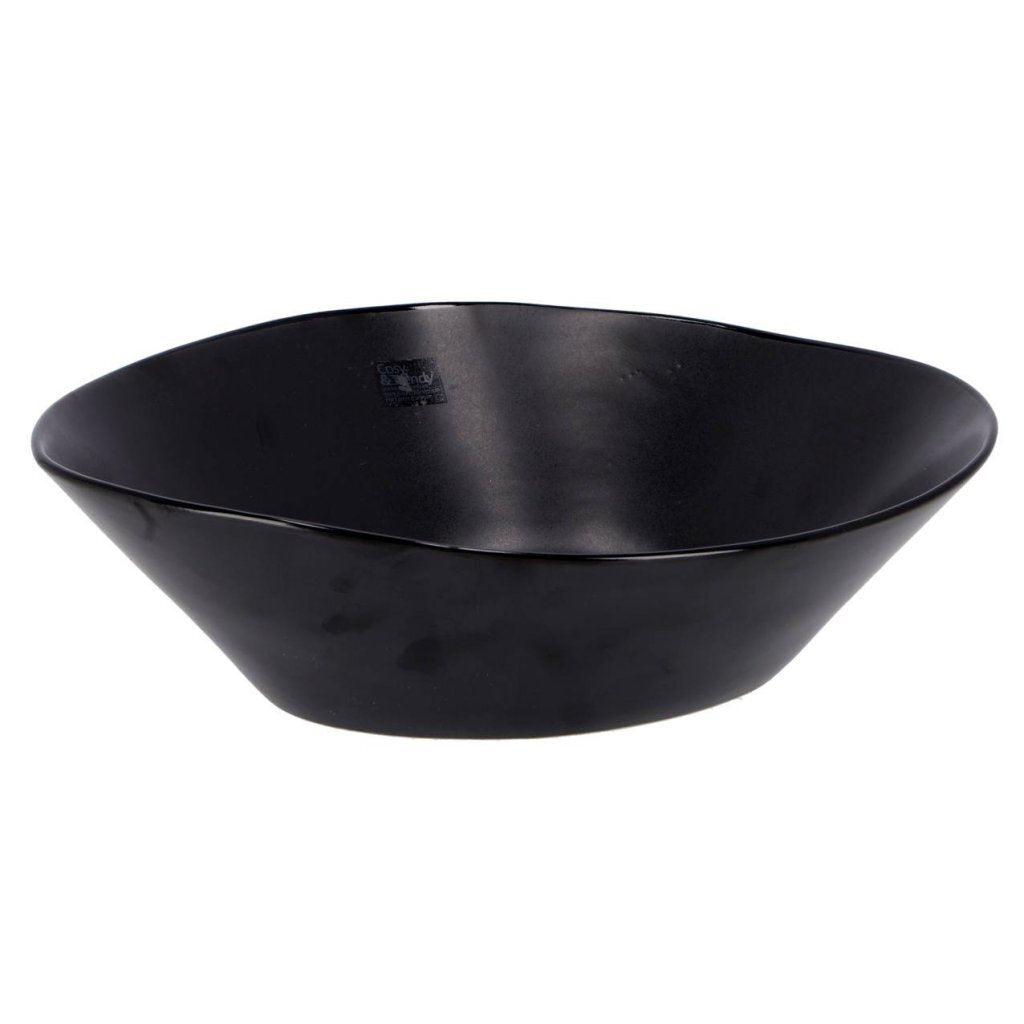 Vongola Salad Bowl Black Ceramic 20.3x17x6.4 cm