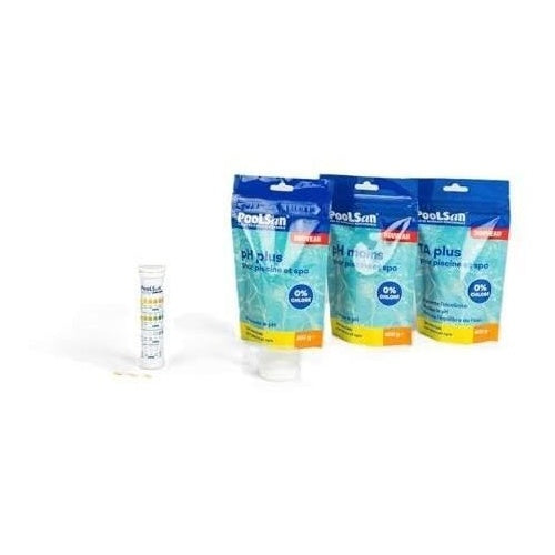 Kit de traitement - POOLSAN - Kit Équilibre de l'Eau - pH+/pH-/TA+ 400g - 25 bandelettes afbeelding 5