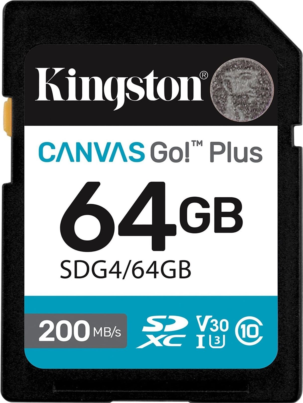 Kingston Canvas Go! Plus Flash Memory Card 64GB V30 UHS-I U3 SDXC (SDG4/64GB) Class10