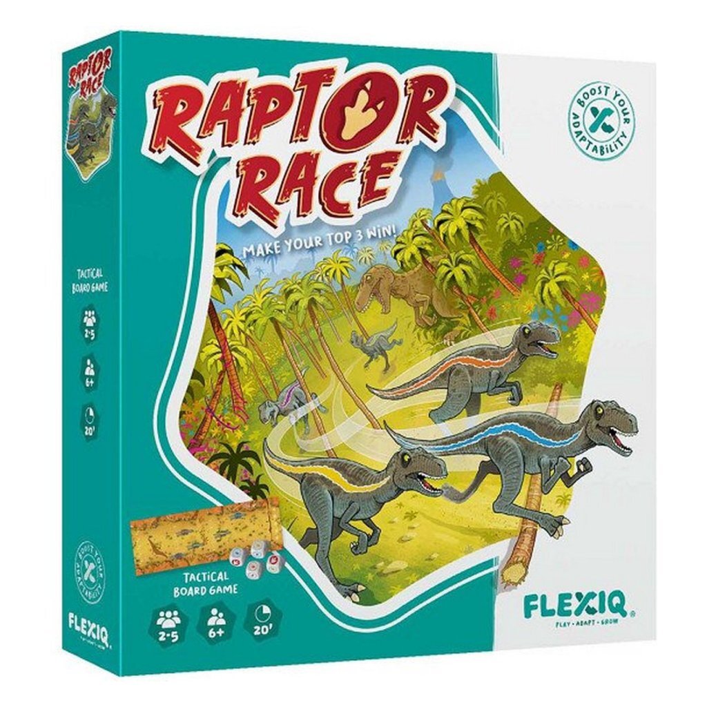 FlexIQ Raptor Race - Tactical Racing Game for 2 Players - Ages 7+