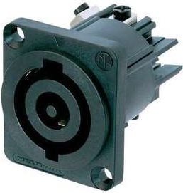 NEUTRIK Mains Connector Socket, Vertical Mounting, 3 Poles, 32 A, Black (NAC3MP-HC)
