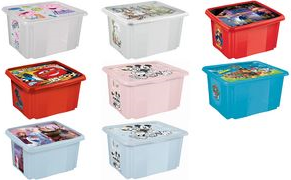 keeeper Storage Box Karolina "Minnie", 30 Liter Rotating/Stacking Box with Lid, Made of PP, Nordic Pink