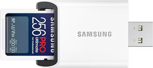 Samsung PRO Ultimate MB-SY256SB - Flash-Speicherkarte - 256GB - Video Class V30 / UHS-I U3 - SDXC UHS-I - white (MB-SY256SB/WW)