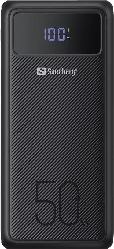 Sandberg Active Power Bank - 50000 mAh - 185 Wh - 5 A - 3 USB Outputs - with USB-C Cable (420-75)
