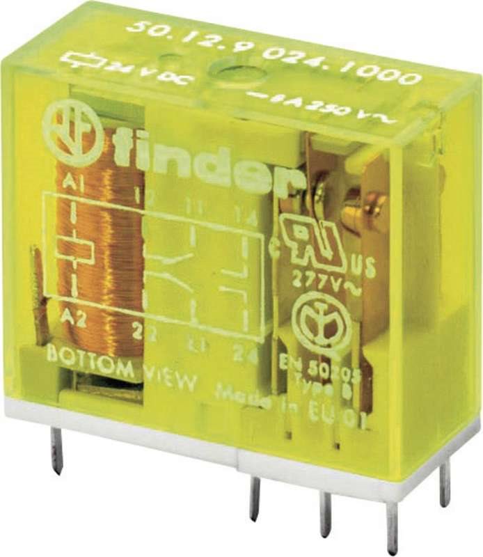 Finder PCB Force Guided Relay 12V DC Coil Voltage 2-Pole DPDT