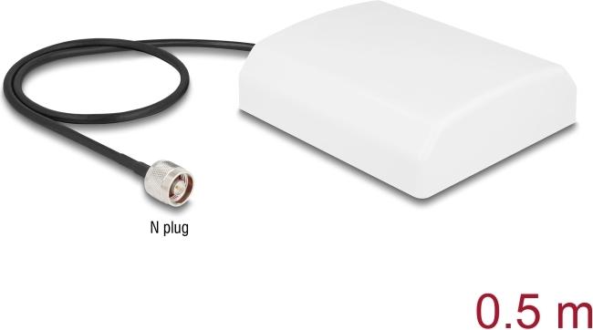 Delock WiFi 2.4 GHz Antenna N Connector 8 dBi Directional with RG-58 Cable 50 cm Outdoor 90761