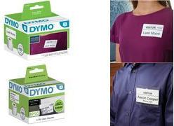DYMO LabelWriter Name Tags, 89 x 41 mm, White, Removable, 1 Piece, Model 2234187