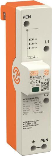 OBO MCF25-NAR-TNC LightningController Rail - Triple Pole - 5096950