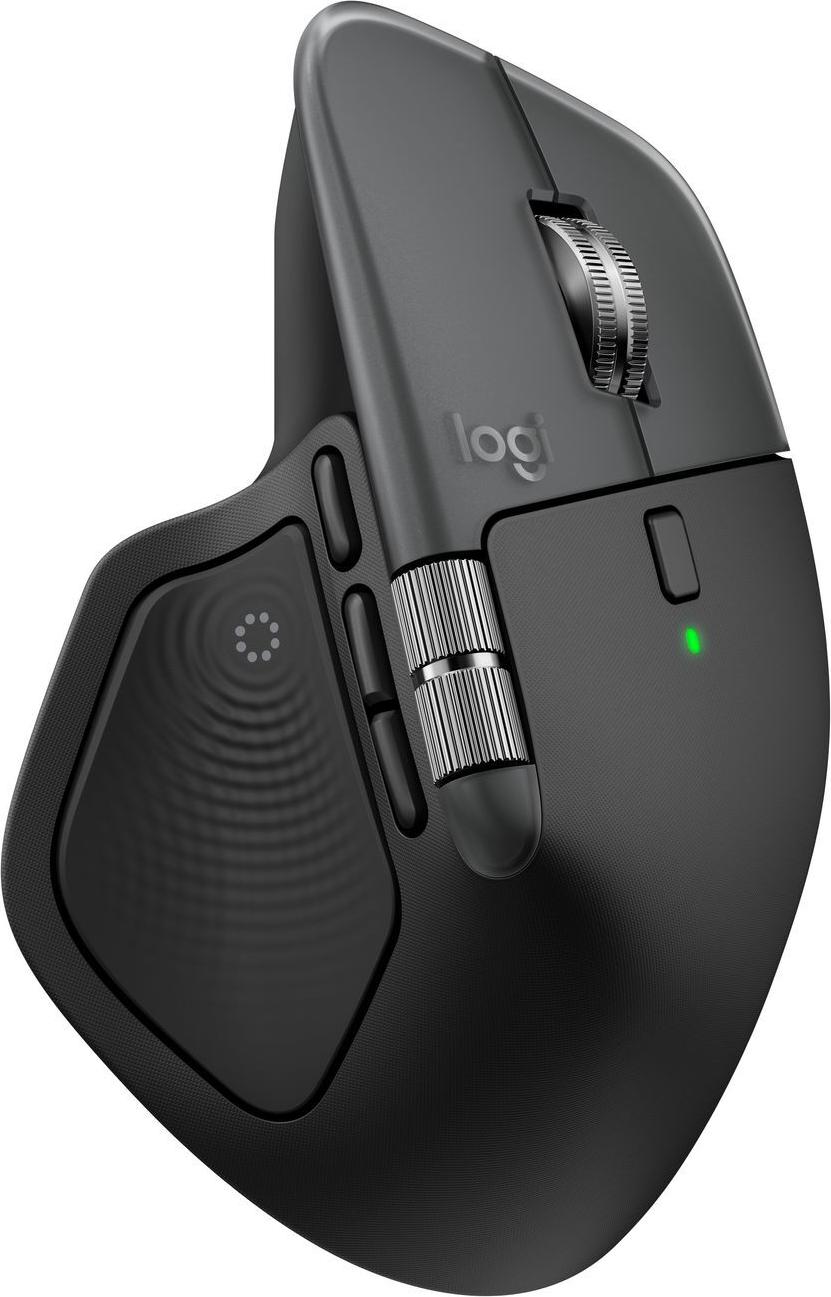 Logitech MX Master 4 for Mac - Space Black Wireless Mouse - Bluetooth, Haptic Sense Panel (910-007577)