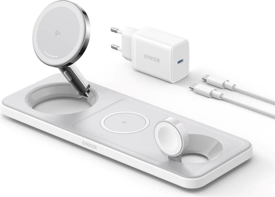 MagGo 15W 3-in-1 Horizontal Charging Station white (B25M1321)