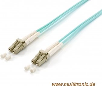 equip Fiber Optic Patch Cable LC Multi-Mode 15.0 m - OM3 - Halogen-Free - Turquoise (255417)