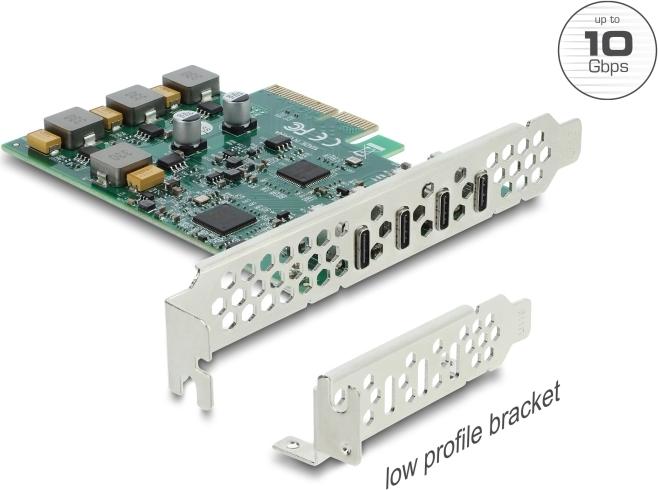 Delock PCI Express x4 Card to 4 x USB Type-C 10 Gbps 90935