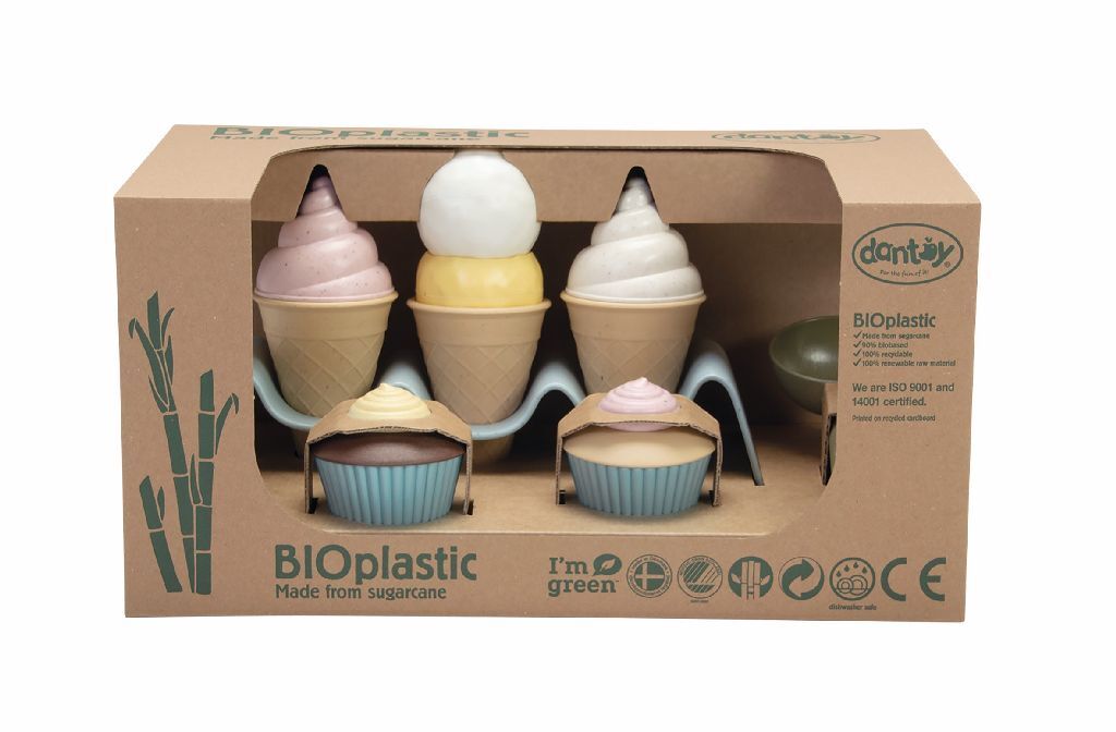 Dantoy Bioplastic Ice Cream Playset 15-Piece for Kids