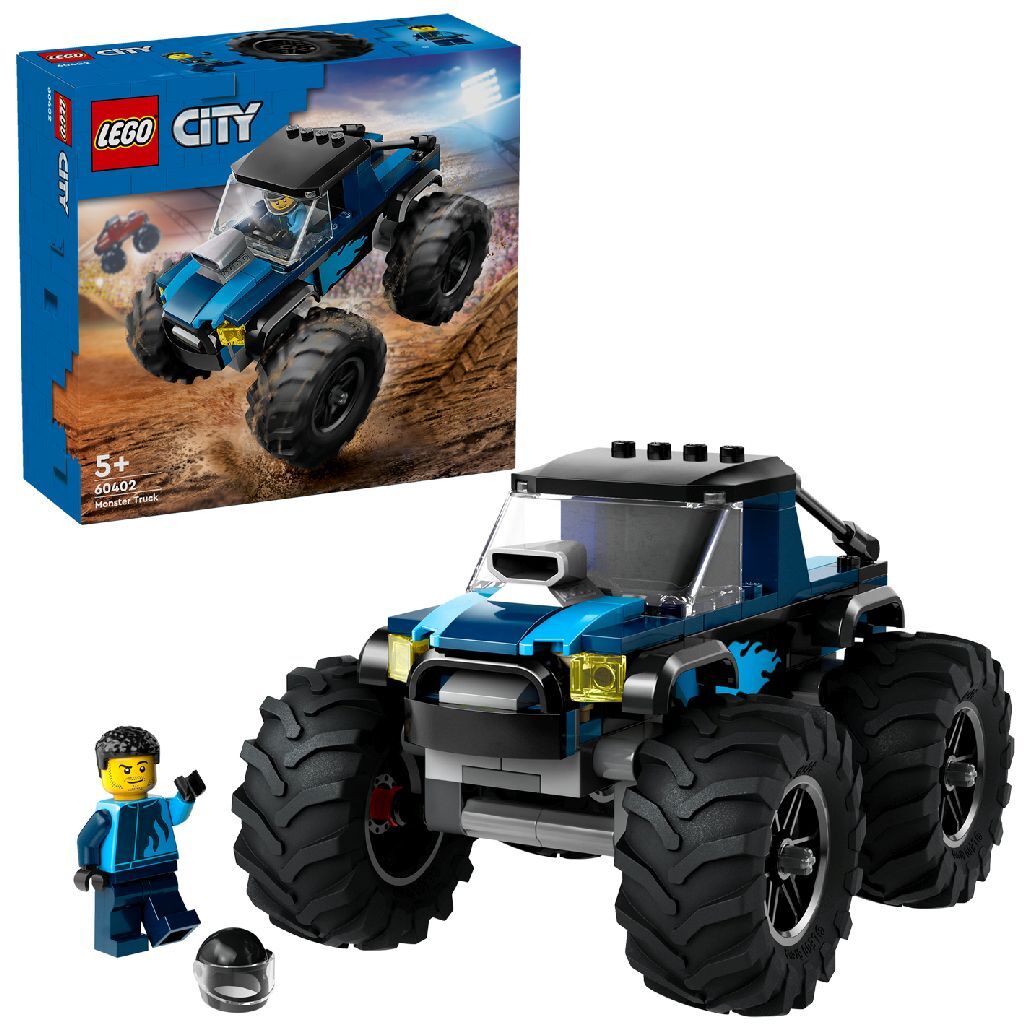 Lego City Blue Monster Truck Set with Minifigure - 60402