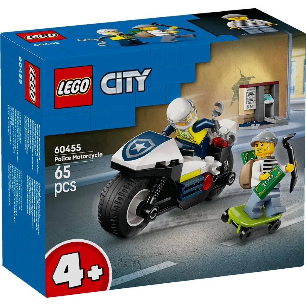 Lego City Police Motorcycle Chase 60455 - Building Set for Ages 4+