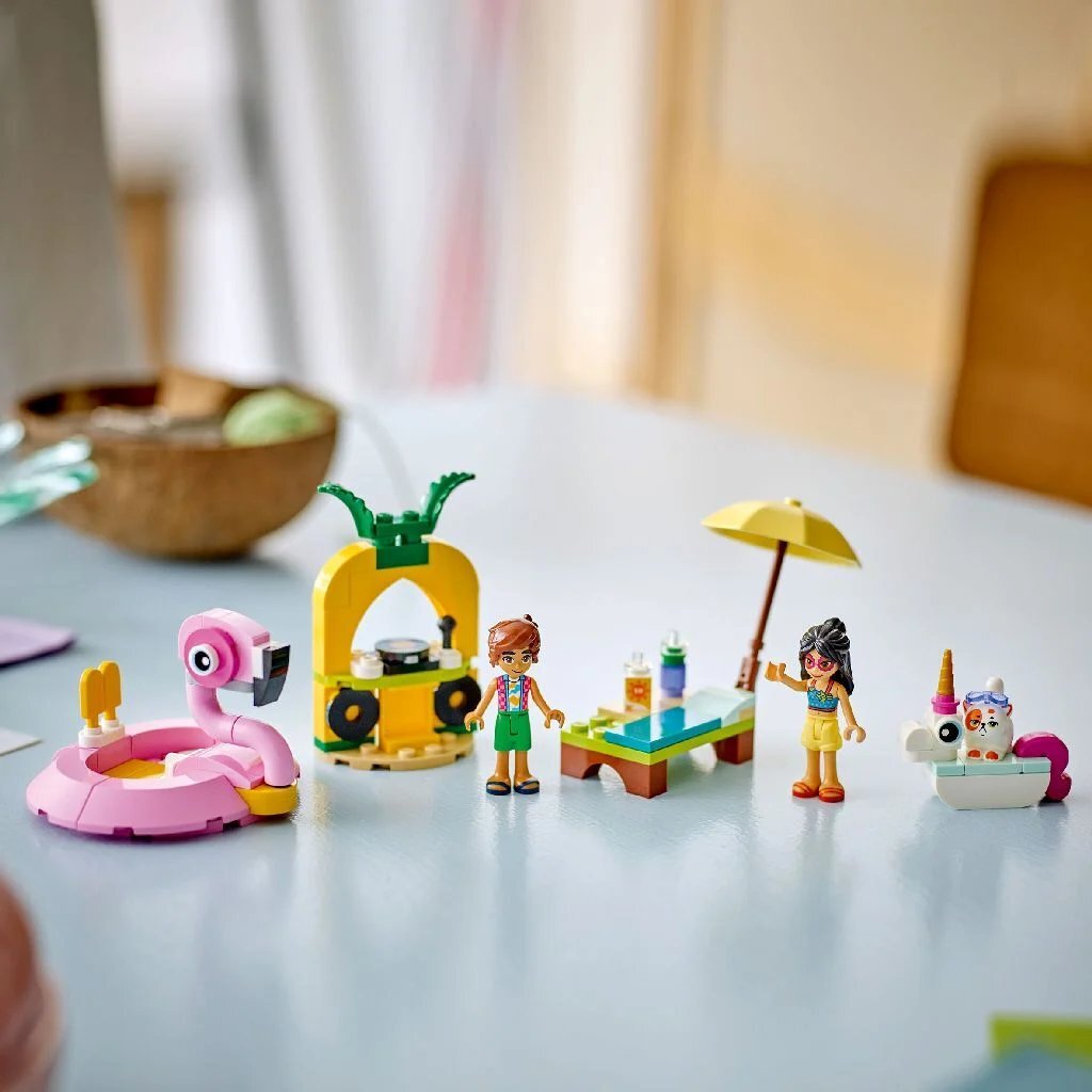 Lego Friends Pool Party Set with Flamingo and Unicorn - 42658
