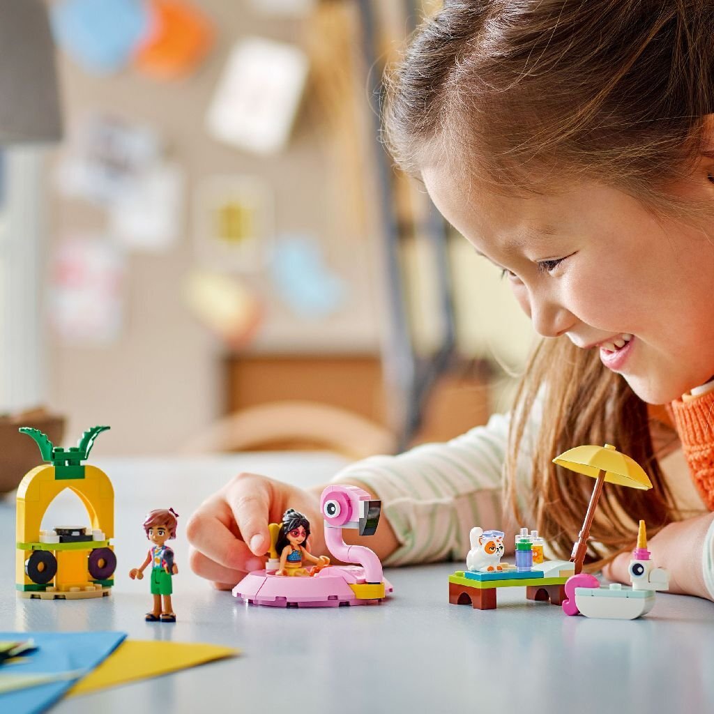 Lego Friends Pool Party Set with Flamingo and Unicorn - 42658