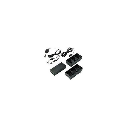 Zebra Dual 3-Slot Battery Charger Connected via Y Cable - Batterieladegerät - Ausgangsanschlüsse: 6 - Europa - für ZQ500 Series ZQ510, ZQ520, ZQ600 Series ZQ610, ZQ620 (SAC-MPP-6BCHEU1-01) afbeelding 1